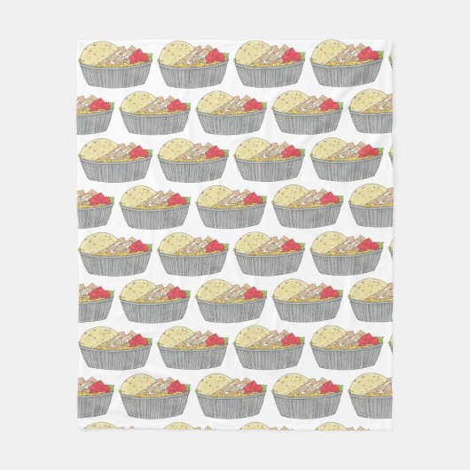 Bord NYC Halal Cart Fleece Deken (Voorkant)