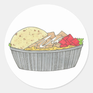 Bord NYC Halal Cart Ronde Sticker