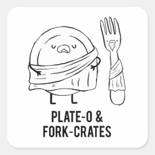 Bord-O en Fork-rates Philosophy Pun Sticker