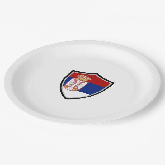 Bord onder Servisch schild (Gekanteld)