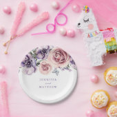 Bord Paars Floral Paper (Feest)