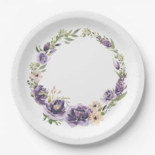 Bord Paars Floral Paper