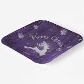 Bord Paars Rustisch kerstreïndeerpapier (Gebogen)