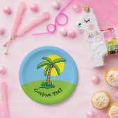 Bord Palmboompapier Cartoon (Feest)