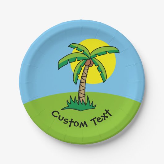 Bord Palmboompapier Cartoon (Voorkant)