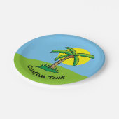 Bord Palmboompapier Cartoon (Gekanteld)