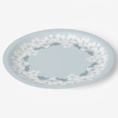 Bord PAPIER: WIT-CHERRY BLOSSOMS WREATH (Gekanteld)