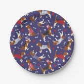 Bord Patriottisch beagle Dog Pattern Paper (Voorkant)