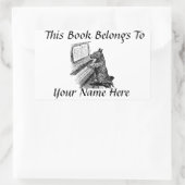 Bord pop en piano Book Name Rechthoekige Sticker (Tas)