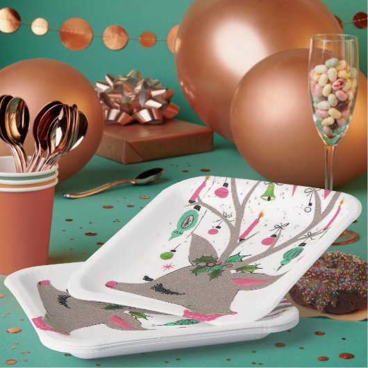 bord  retro render met kerstfeest (Multi)