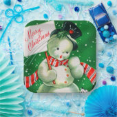 bord retro sneeuwman kerstfeest (Feest)