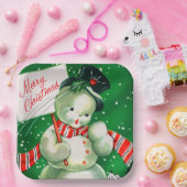 bord  retro sneeuwman kerstfeest (Feest)