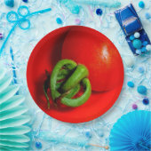 Bord rood tomatenpapier (Feest)