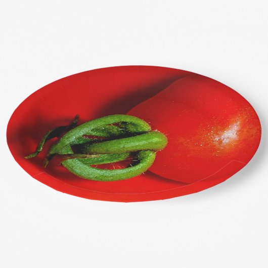 Bord rood tomatenpapier (Gekanteld)