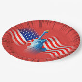 Bord rood wit blauw papier (Gekanteld)