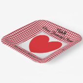 Bord rood/wit gingham hartpapier HAMbyWG (Gebogen)