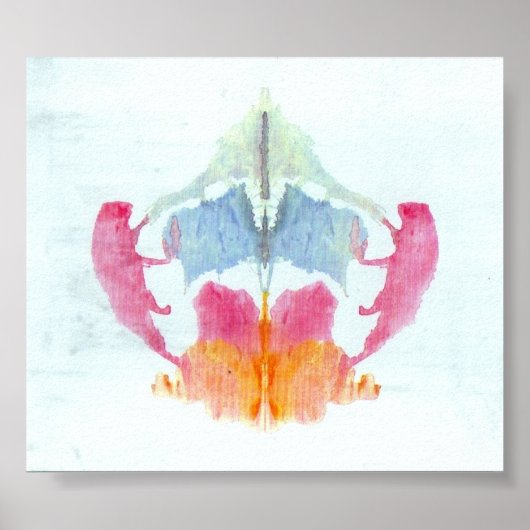 Bord Rorschach-testinkt 8 Poster (Voorkant)