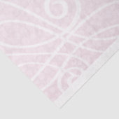 Bord Roze Bloemen Bruid Trouwpapier Tissuepapier (Detail)