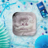 Bord Roze Roos, 90ste Verjaardagsfeestje Vierkant  (Feest)