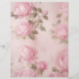 Bord Roze Rozen Stationery