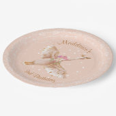 Bord roze voor bruinbruisend Baby shower (Gekanteld)