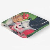 bord  sneeuwretro-kerstfeest (Gebogen)