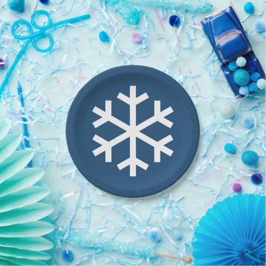 Bord Snowflake Blue Paper (Feest)
