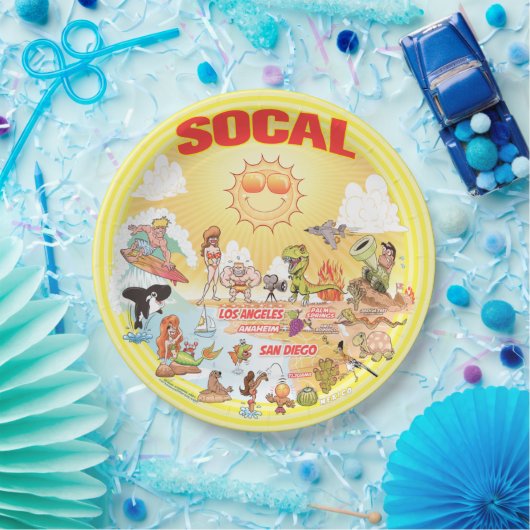 Bord SoCal Beach Paradise-papier (Feest)