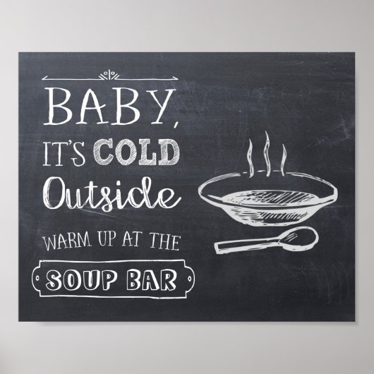 Bord Soup Bar Poster (Voorkant)