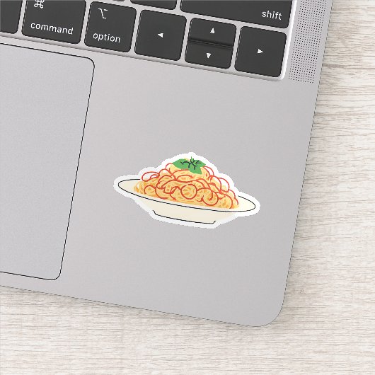 Bord spaghetti sticker (Detail)