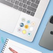 Bord Stickers (Laptop met iPhone)