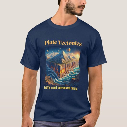 Bord Tectonics Navy Blue T-shirt (Voorkant)