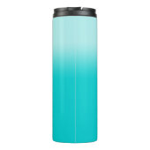 Bord tot donkerturquoise gradiënt hoger jaar thermosbeker (Achterkant)
