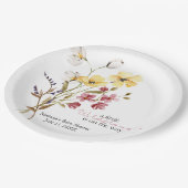 Bord van Baby shower van wilde bloemen (Gekanteld)