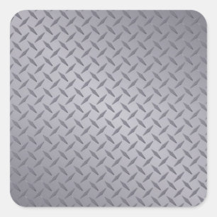 Bord van de Diamant van het staal het Grijze Vierkante Sticker