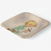 bord van de  retro-kerstherenvogel op kind (Gebogen)