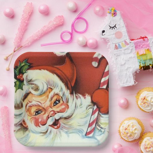 bord van de  Retro-kerstkerstman (Feest)