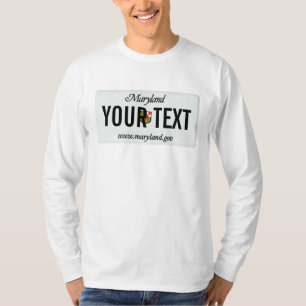 Bord van de vergunning van Maryland T-shirt