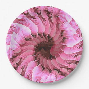 Bord van dun papier met roze Floral Fibonacci