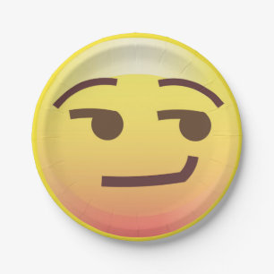 Bord van Emoji Paper Side Glance Smug