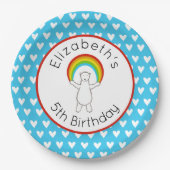 Bord van gepersonaliseerd Beer en regenboogpapier (Voorkant)