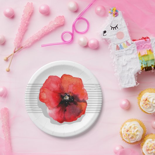 Bord van groot rood papaverpapier (Feest)