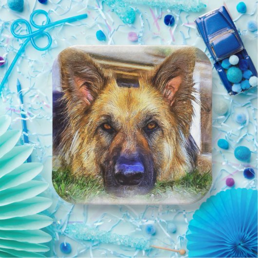 Bord van het Duitse Shepherd Paper (Feest)