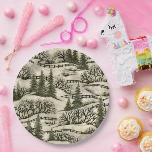 Bord van het winterscènepatroon (Feest)