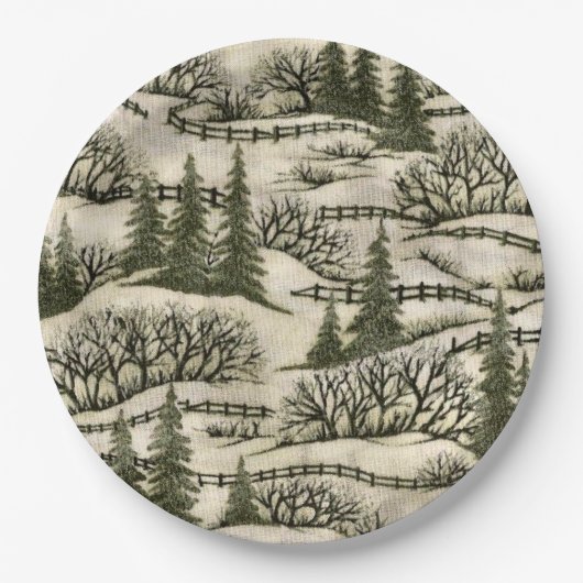 Bord van het winterscènepatroon (Voorkant)