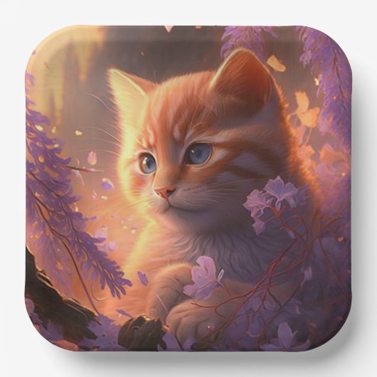 Bord van karton kat Bloem (Voorkant)