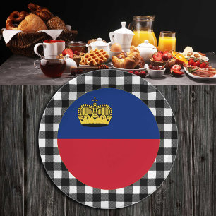 Bord van Liechtenstein, elegante buffalo plaid & v