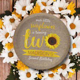 Bord van Little Sunflower 2e Birthday Paper