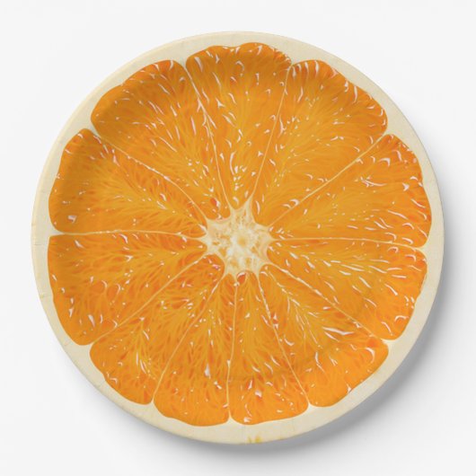 bord van Oranje citruspapier (Voorkant)