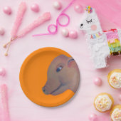 bord van oranje papier (Feest)